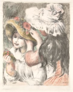 Den Hut befestigen, um 1898 von Pierre Auguste Renoir