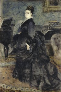 Porträt einer Frau, genannt Mme Georges Hartmann, 1874 von Pierre Auguste Renoir