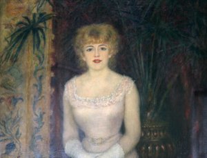 Porträt der Schauspielerin Jeanne Samary, 1878 von Pierre Auguste Renoir