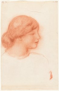 Profil einer jungen Frau, ca. 1910 von Pierre Auguste Renoir