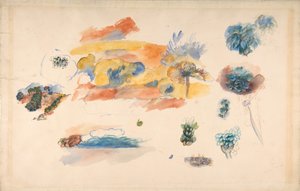 Studien von Landschaft, Bäumen und exotischen Früchten von Pierre Auguste Renoir