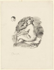 Studie einer sitzenden nackten Frau, Variante von Pierre Auguste Renoir