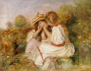 Zwei Mädchen, ca. 1890 von Pierre Auguste Renoir