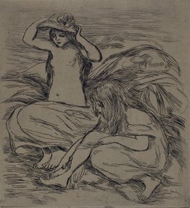 Zwei Frauen beim Baden, ca. 1895