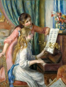 Zwei junge Mädchen am Klavier, 1892 von Pierre Auguste Renoir
