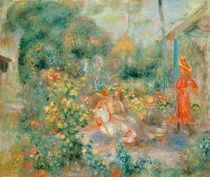 Junge Mädchen im Garten von Montmartre
