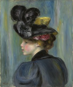 Junge Frau mit schwarzem Hut; Jeune femme au chapeau noir, 1895