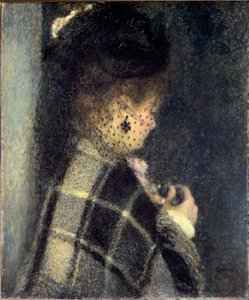 Junge Frau mit einem kleinen Schleier, ca. 1870 von Pierre Auguste Renoir