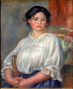 Sitzendes junges Mädchen von Pierre Auguste Renoir