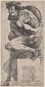 Ignudo (nach Michelangelo) von Pierre Biard the Younger