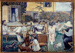 Bürgerlicher Nachmittag oder die Terrasse Familie, 1900