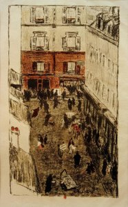 Straßenecke, von oben gesehen von Pierre Bonnard