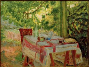 Der gedeckte Tisch unter der Linde