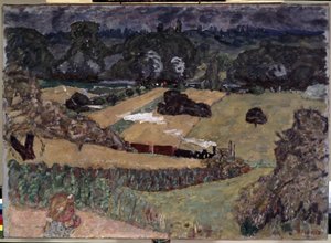 Landschaft mit Güterzug von Pierre Bonnard