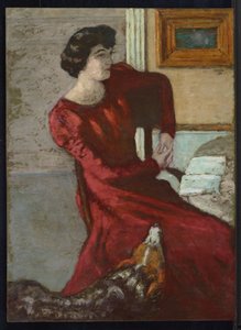 Porträt von Madame Hessel, oder die Frau in Rot, 1901 von Pierre Bonnard
