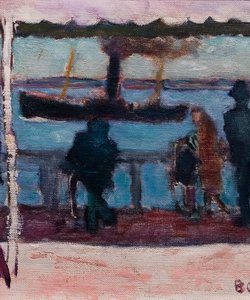 Flussspaziergang (Detail) von Pierre Bonnard