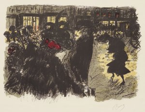 Einige Aspekte des Lebens in Paris, 7: Der Platz am Abend, um 1898 von Pierre Bonnard