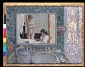 Der Spiegel im Grünen Zimmer (La Glace De La Chambre Verte) von Pierre Bonnard