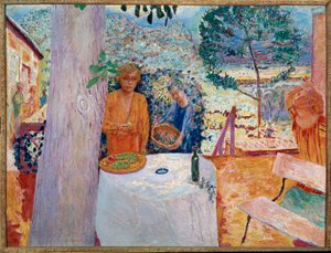 Die Terrasse in Vernon von Pierre Bonnard