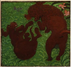 Zwei spielende Hunde von Pierre Bonnard