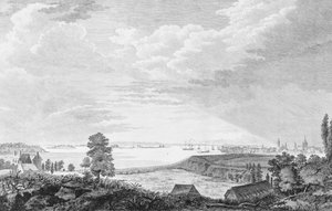 Ein Südwestblick auf die Stadt New York, in Nordamerika, ca. 1768
