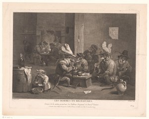 Rauchende und trinkende Affen in einer Herberge von Pierre Chenu