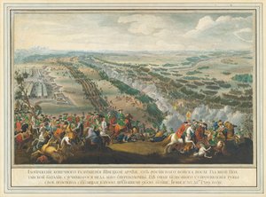 Die Schlacht von Poltawa am 27. Juni 1709