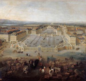 Ansicht des Schlosses von Versailles vom Place d
