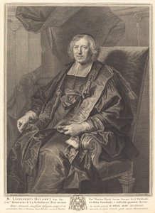 Leonard de Lamet von Pierre Drevet after Hyacinthe Rigaud