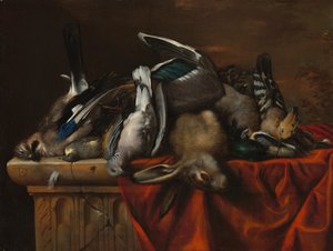 Stillleben mit Jagdtrophäen von Pierre Dupuis