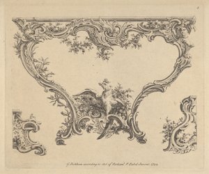 Entwurf für einen Konsolentisch, 1752 von Pierre Edme Babel
