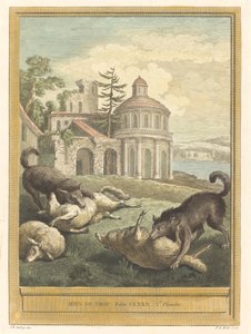 Nichts im Übermaß von Pierre Etienne Moitte after Jean Baptiste Oudry