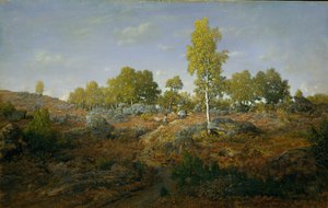 Ein Pfad zwischen den Felsen, wahrscheinlich 1861