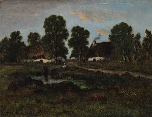 Häuser in der Nähe von Larchant, undatiert