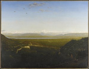 Blick auf den Mont Blanc, gesehen von La Faucille, ca. 1865