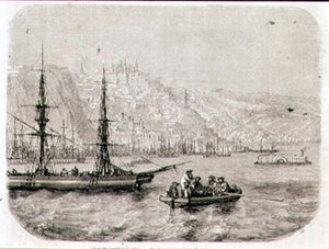 Ansicht von Quebec in den 1860er Jahren, graviert von Laly (Stich)