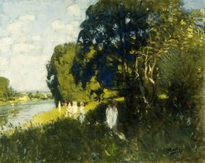 Ein schöner Sonntag am Ufer der Seine