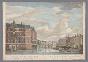 Ansicht der Halbmondbrücke über die Amstel in Amsterdam von Pierre Fouquet