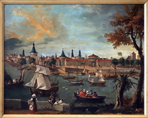 Der Hafen von Libourne im 18. Jahrhundert von Pierre Fournier