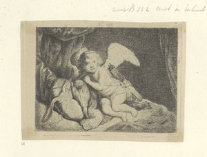 Ruhender Amor von Pierre François Basan (workshop of)