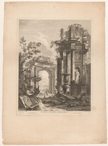 Ruine eines antiken Monuments von Pierre François Basan