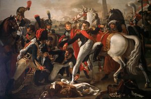 Napoleon verwundet vor Ratisbonne