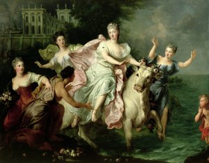 Europa wird von Jupiter, der sich in einen Stier verwandelt hat, entführt, ca. 1700