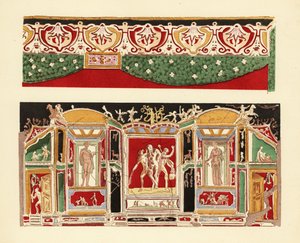 Buntes Stuck aus Pompeji im Museum von Neapel von Pierre Gusman