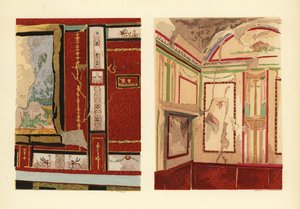 Haus von Tullius Faustus an der Strada della Fortuna (links) und Haus von Popidius Priscus (rechts), Pompeji, Chambre d