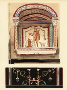 Lararium-Nischenmalerei, dem Herkules gewidmet, in einem Anbau (Casa del Cenacolo, V von Pierre Gusman