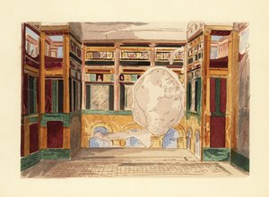 Oecus oder Salon im Haus des Labyrinths von Pierre Gusman