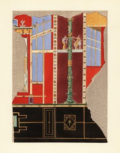 Paneel in einem Raum des Casa di Laocoonte oder Haus des Laokoon, Pompeji, Dritter Pompejanischer Stil von Pierre Gusman