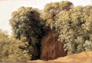 Ruinen einer Arkade mit Grasbüscheln von Pierre Henri de Valenciennes