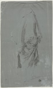 Frau mit Schal von hinten gesehen von Pierre Jacques Volaire